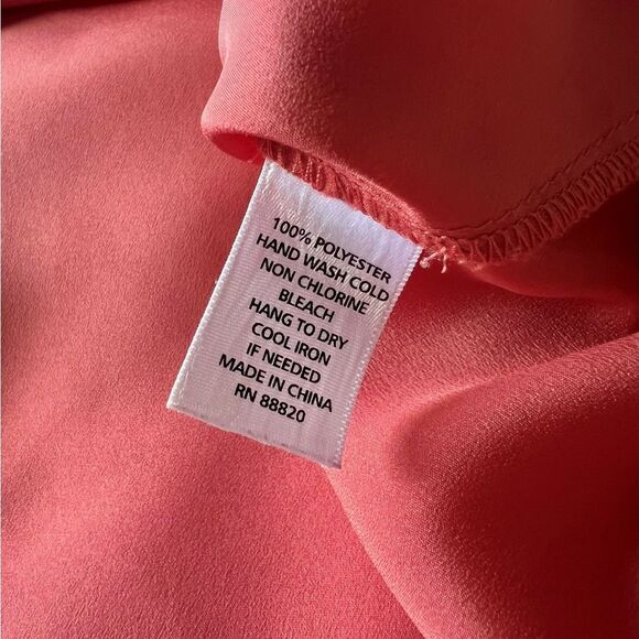 Willi Smith Boho Cottagecore Coral Top with Crochet Details - Picture 9 of 9